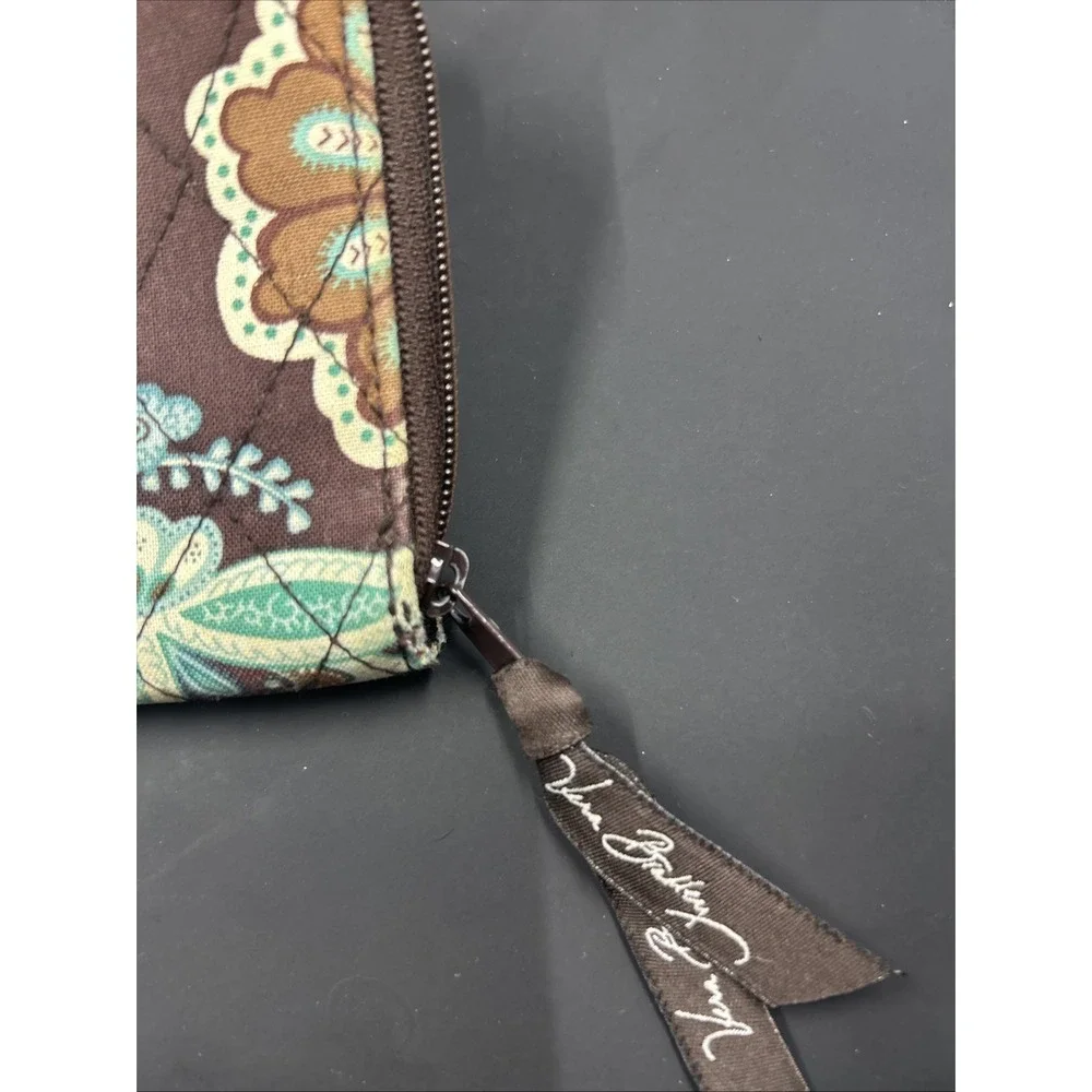 Vera Bradley Bi-Fold Wallet Womens Quilted Zippered Java Blue - Picture 5 of 6